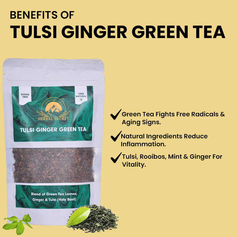 Tulsi Ginger Green Tea - Image 3